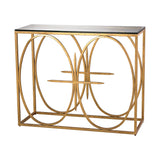 Dimond Home Amal Metal & Glass Console Table (Gold & Clear Top)