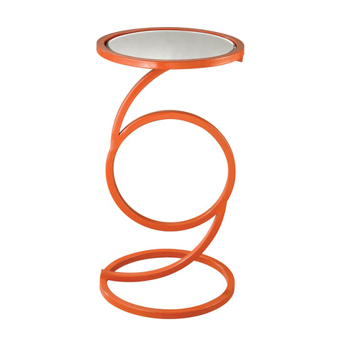 Dimond Home Eye Metal & Mirror End Table (Orange)