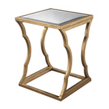 Dimond Home Metal Cloud & Glass Side Table (Gold & Mirrored Top)