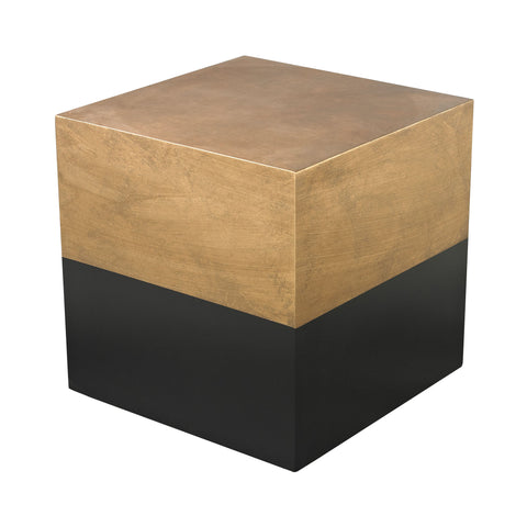 Dimond Home Draper Wood Cube Table (Gold & Black)