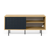 Tema Dann 135 Dots Oak Sideboard with Black Steel Feet