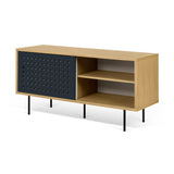 Tema Dann 135 Dots Oak Sideboard with Black Steel Feet
