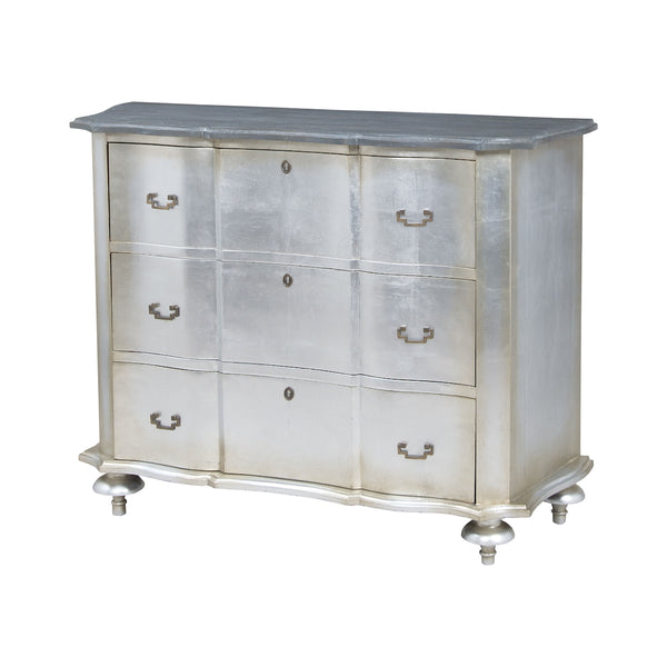 Petite Duchess In Antique Silver Leaf Smoke Vintage Tall Chest Dresser – EllaModern Petite Duchess In Antique Silver Leaf Smoke Vintage Tall Chest Dresser – EllaModern