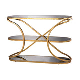 Console Table - Dimond Home Louvre Metal Console Table – Gold