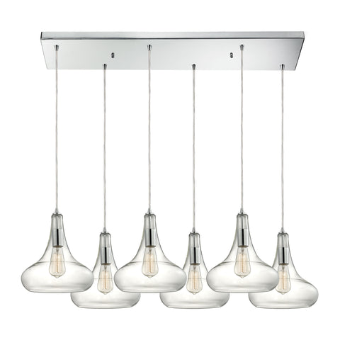 Orbital Light Glass Polished Chrome Vintage Fixture Ceiling Mini Pendant