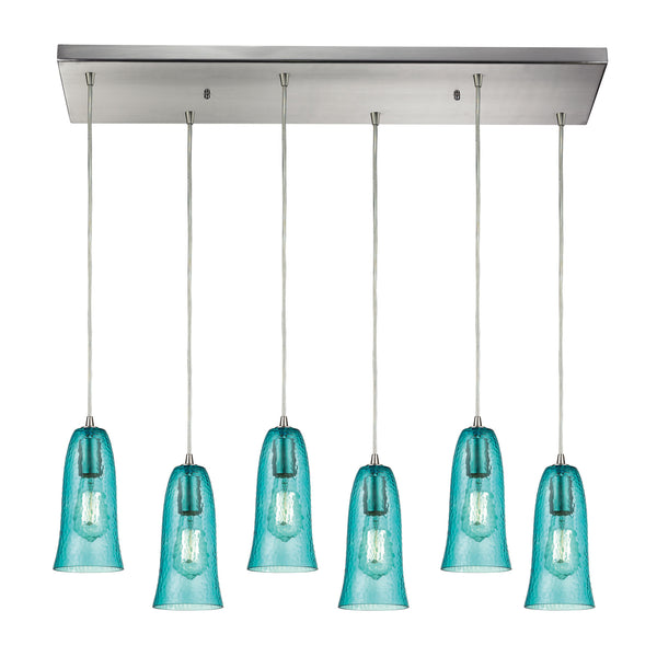 Hammered Glass Satin Nickel Light Glass Vintage Fixture Ceiling Mini Pendant