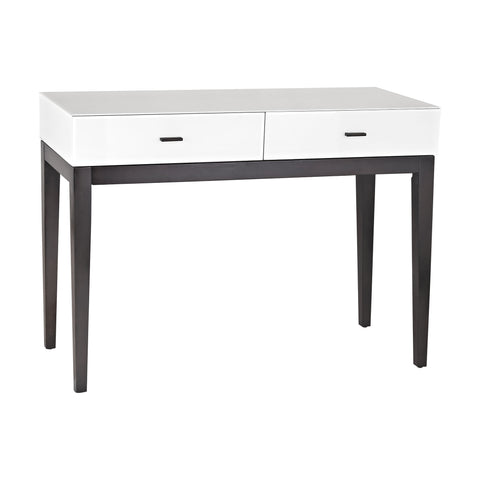 Dimond Home Wright Wood & Glass Console Table (White & Black)