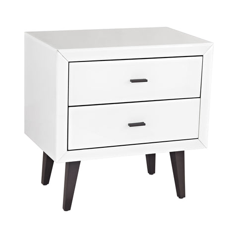 Dimond Home Wright Wood & Glass Side Chest (White & Black)