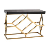 Dimond Home Deco Metal & Glass Console Table (Gold & Black)