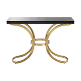 Dimond Home Beacon Towers Metal & Glass Console Table (Gold & Black)