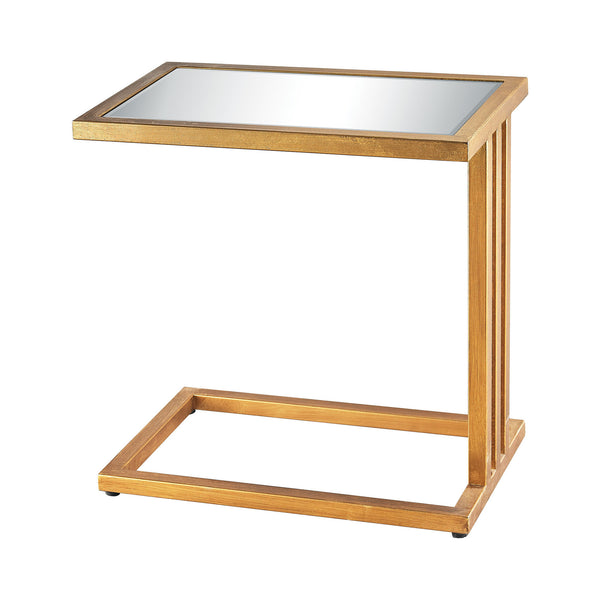 Dimond Home Andy Metal & Glass Side Table (Gold & Mirrored Top)
