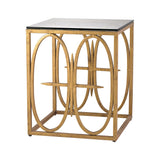 Dimond Home Amal Metal & Glass Side Table (Gold & Clear Top)