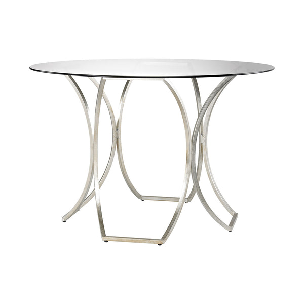 Dimond Home Clooney Metal & Glass Entry Table (Silver & Clear Top)