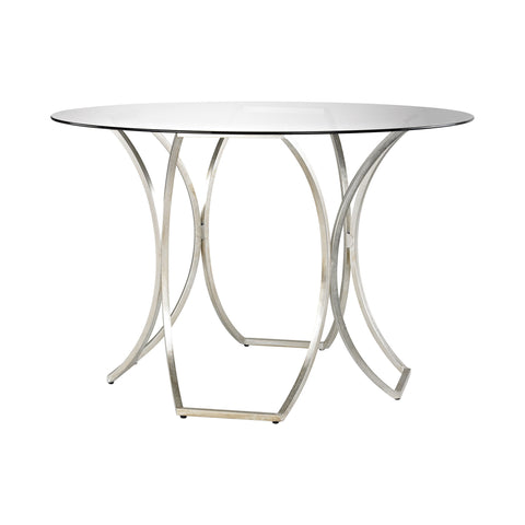 Dimond Home Clooney Metal & Glass Entry Table (Silver & Clear Top)