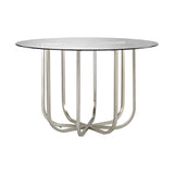 Dimond Home Nest Metal & Glass Entry Table (Silver & Clear Top)