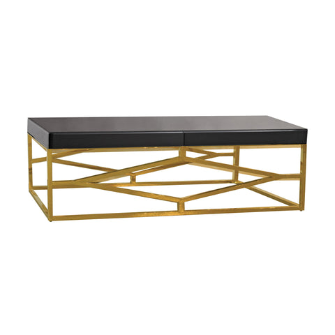 Dimond Home Beacon Towers Metal & Glass Coffee Table (Gold & Black)