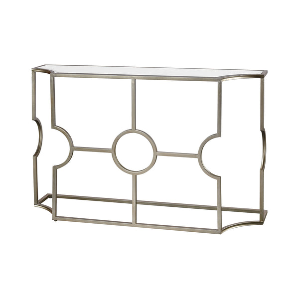 York Antique Silver Clear Mirror Vintage Carved Console Table Desk