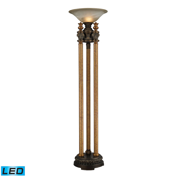 Athena Led Torchiere In Athena Bronze Light Shade Torchiere Reading Floor Lamp