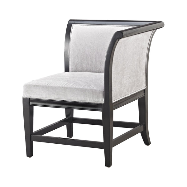Sterling Ostrava Wood & Fabric Corner Chair (Black & Silver)