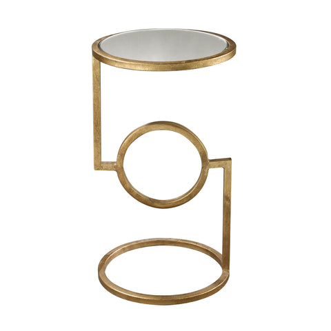 Dimond Home Hurricane Metal & Marble Side Table (Gold or Silver)