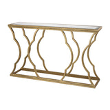 Dimond Home Metal Cloud & Glass Console Table (Gold & Clear Top)