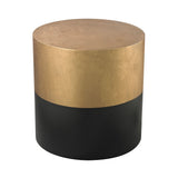Dimond Home Draper Wood Drum Table (Gold & Black)