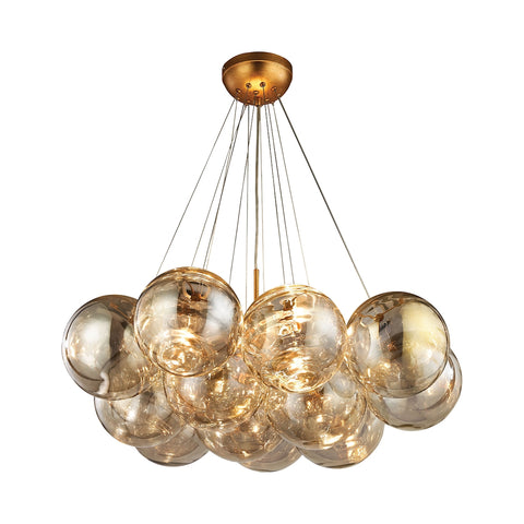 Cielo 3 Light In Antique Gold Leaf Light Vintage Fixture Ceiling Chandelier