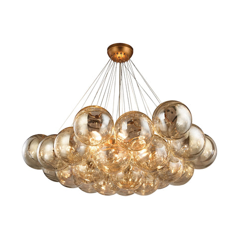 Cielo 6 Light In Antique Gold Leaf Light Vintage Fixture Ceiling Chandelier