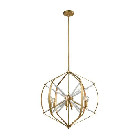 Mercury Pendant Antique Gold Leaf Light Vintage Fixture Ceiling Chandelier