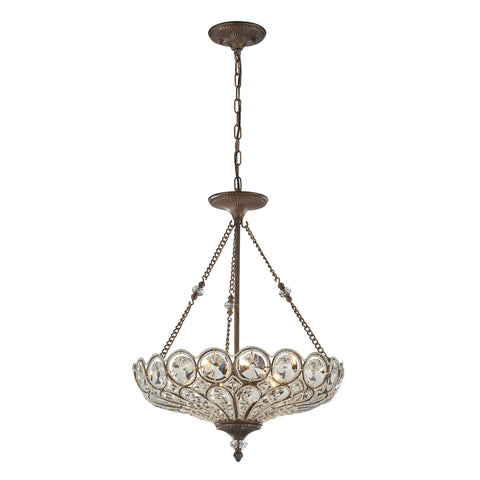 5 light /semi flush Mocha Light Glass Vintage Fixture Ceiling Pendant