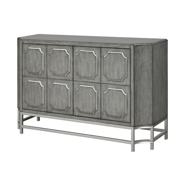 Sullivan Grey Silver Vintage Dresser Credenza Cabinet