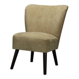 Sterling Mid Century Style Wood & Fabric Chair (Cream & Black)