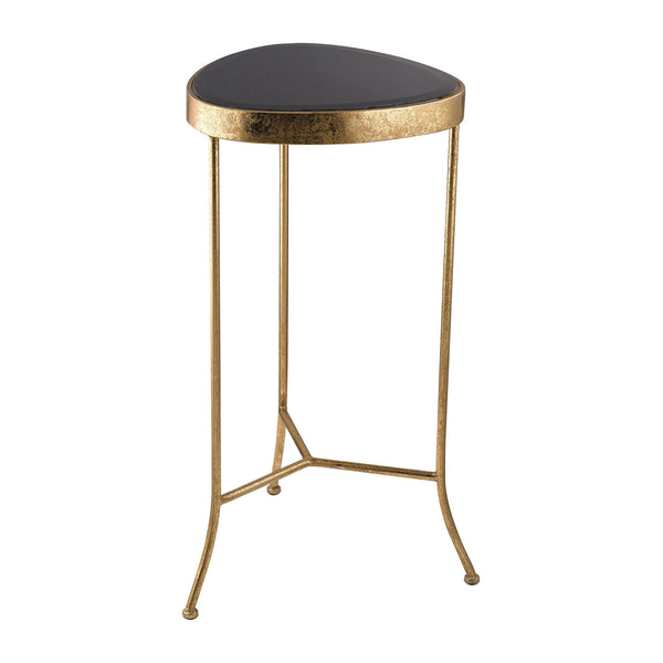 Sterling Black Onyx Accent Table (Gold & Black)