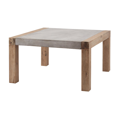 Dimond Home Small Arctic Concrete & Wood Coffee Table (Natural Woodtone & Gray)