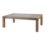 Dimond Home Large Arctic Concrete & Wood Coffee Table (Natural Woodtone & Gray)