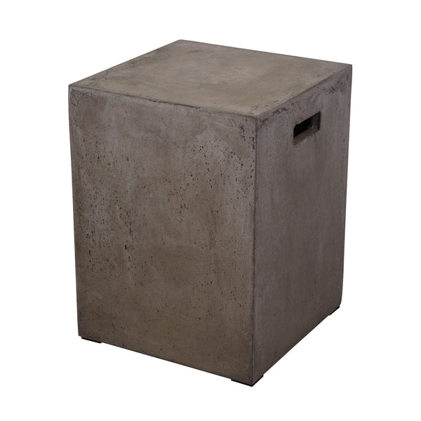 Dimond Home Cubo Square Handled Concrete Stool (Gray)