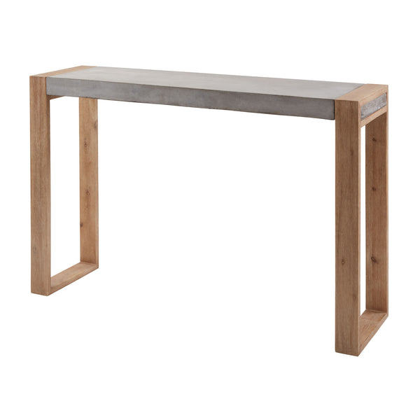 Dimond Home Paloma Concrete & Wood Console Table (Natural Woodtone & Gray)