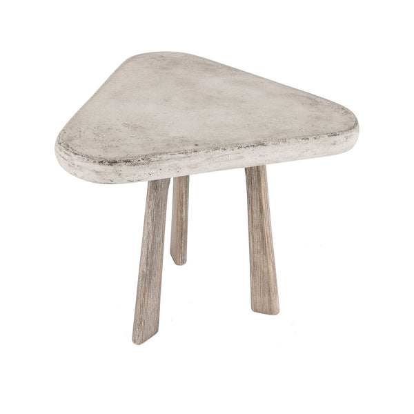 Dimond Home Candy Concret & Wood Side Table (Gray & Natural Woodtone)