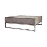 Dimond Home Bulwark Metal & Concrete Coffee Table (Gray & Silver)