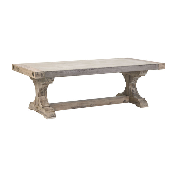 Dimond Home Pirate Concrete & Wood Coffee Table (Natural Woodtone & Gray)