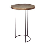 Dimond Home Stone Slab & Metal Wire Frame Table – Tall (Black & Gray)