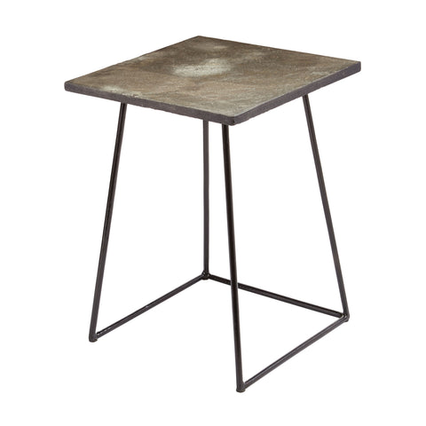 Dimond Home Linear Metal & Stone Accent Table (Gray & Black)