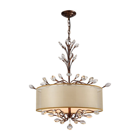 Asbury 4-Light Spanish Bronze Light Vintage Fixture Ceiling Chandelier