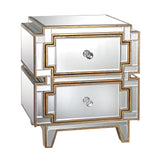 Dimond Home Hollywood 2-Drawer Wood Chest (Clear & Gold)