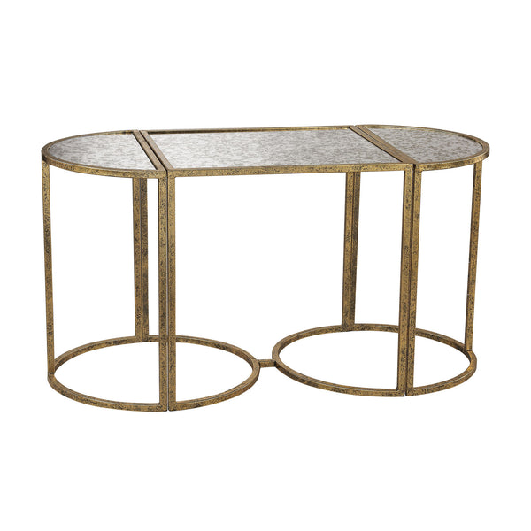 Sterling Versailles Metal & Glass Accent Table (Gold)