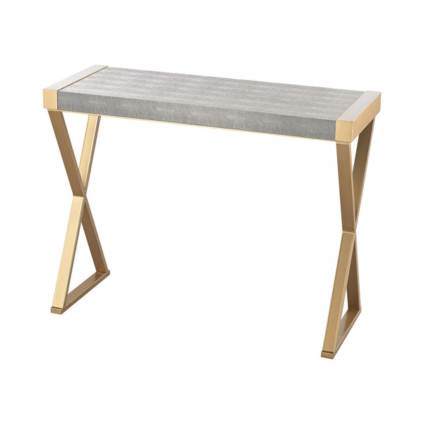 Sterling S&S Point Wood & Metal Console Table (Gold & Gray)
