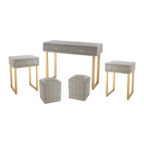 Sterling Beaufort Point 5-Piece Furniture Set (Gold & Gray)