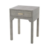 Sterling S&S Point Wood & Metal Accent Side Table (Gray)