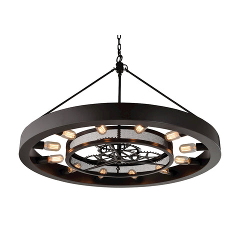 Chronology 12-Light Oil Rubbed Bronze Light Vintage Fixture Ceiling Chandelier