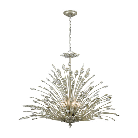 Mullica 8-Light Aged Silver Light Vintage Fixture Ceiling Chandelier